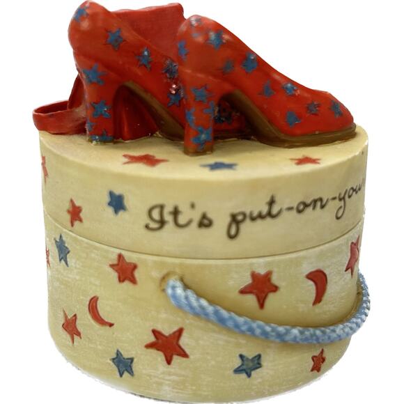 Hallmark Marjolein Bastin Party Shoes Trinket Box with Rubber Stamp - Picture 4 of 11